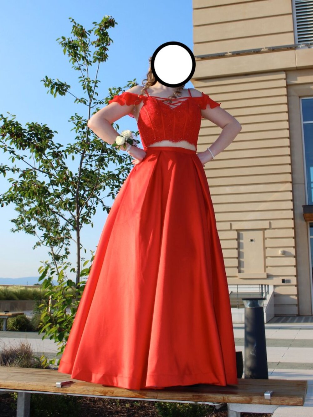 Red 2-Piece Ballgown